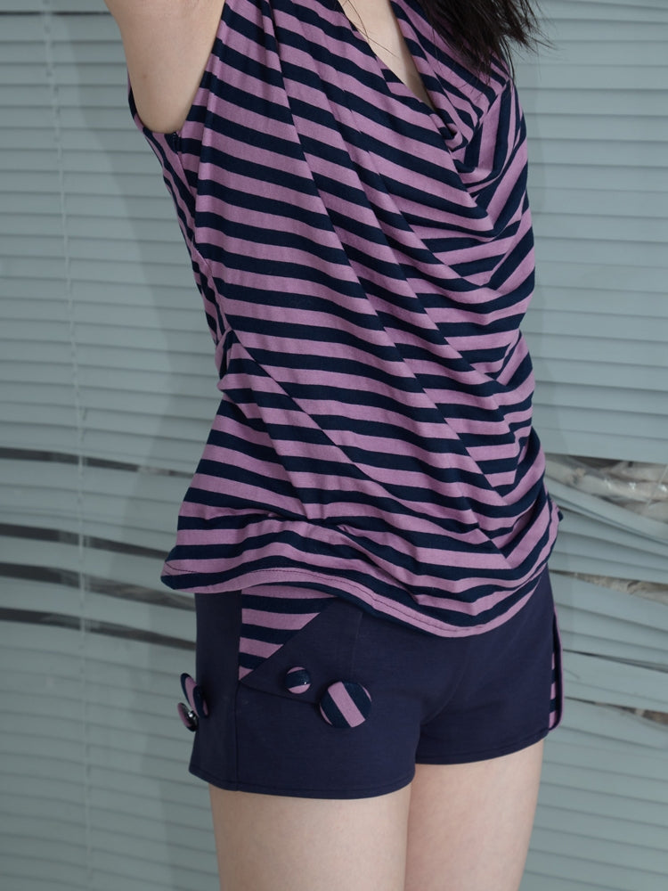 Striped Deconstrction Top
